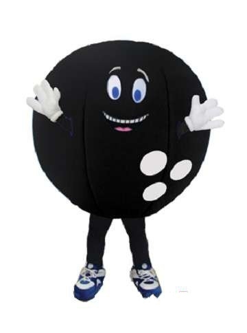 

Custom Black ball mascot costume Adult Size free shipping