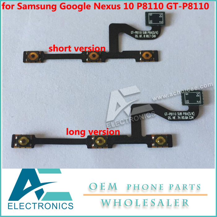 

for Samsung Google Nexus 10 P8110 GT-P8110 Power Button Volume Flex Cables Free Shipping
