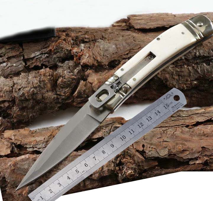 

2018 Collection Single godfather tAction knife D2 Tool blade OX Bone handle Outdoor Gear Sports camping Survival Pocket knife Gift Knives