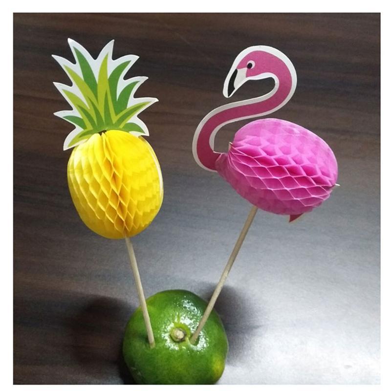 Grosshandel 100 Stucke Flamingo Cupcake Toppers Zahnstocher Kuchen