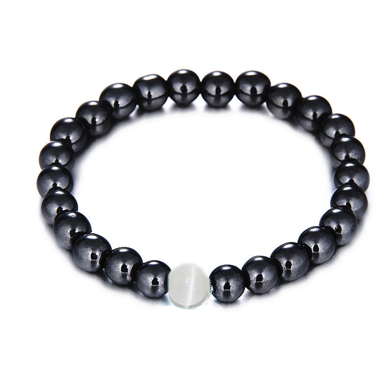 

New Magnetic Hematite Bracelet Stone Bead String Wristband Bangle Cuff for Women Men Power Healthy Fashion Jewelry