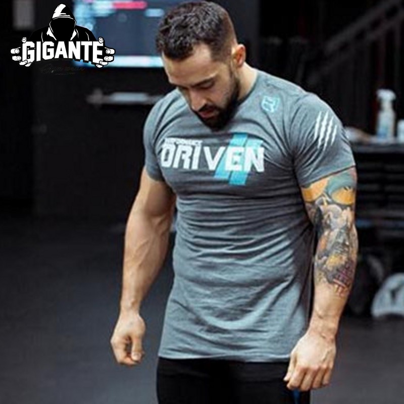 

Men's summer Fitness Bodybuilding T-Shirt Printed cotton shirts Crossfit Brand Slim fit Fashion leisure Short tee tops clothes, C5