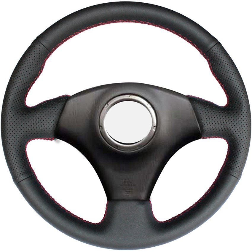 Couvre volant de voiture en cuir noir pour Toyota RAV4 2003-2005 Lexus IS200 300 (Pas de bouton multi-fonction) 2004