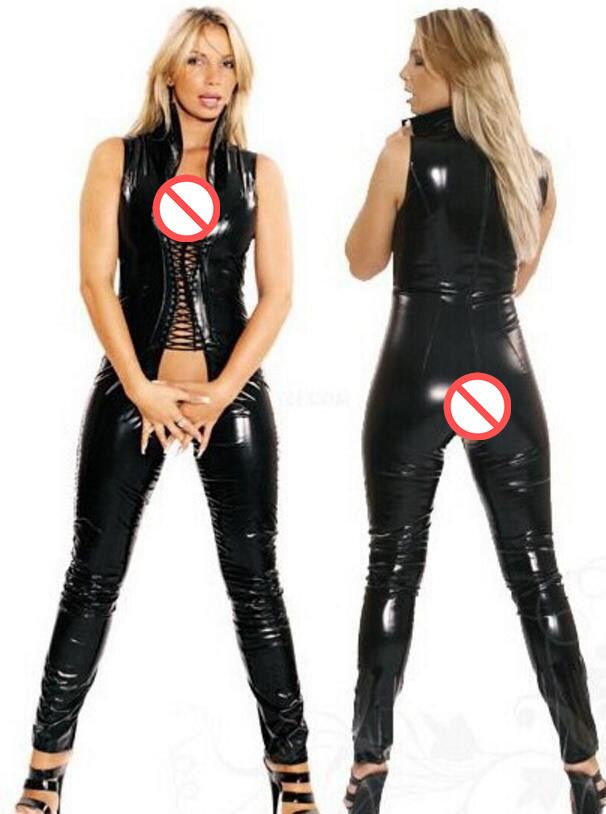 

WOMEN's SEXY PU VINYL LEATHER UNDERWEAR FETISH EROTIC Bondage Dress NURSE #T78, Black