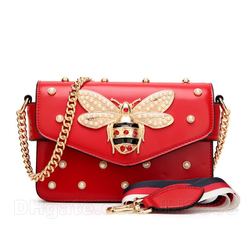 

Hot Sale Women Color Splicing Little Bee Bags Fashion Designer Handbags Casual Shoulder Bags Messenger Bag New Sac Femme #1941539, Red
