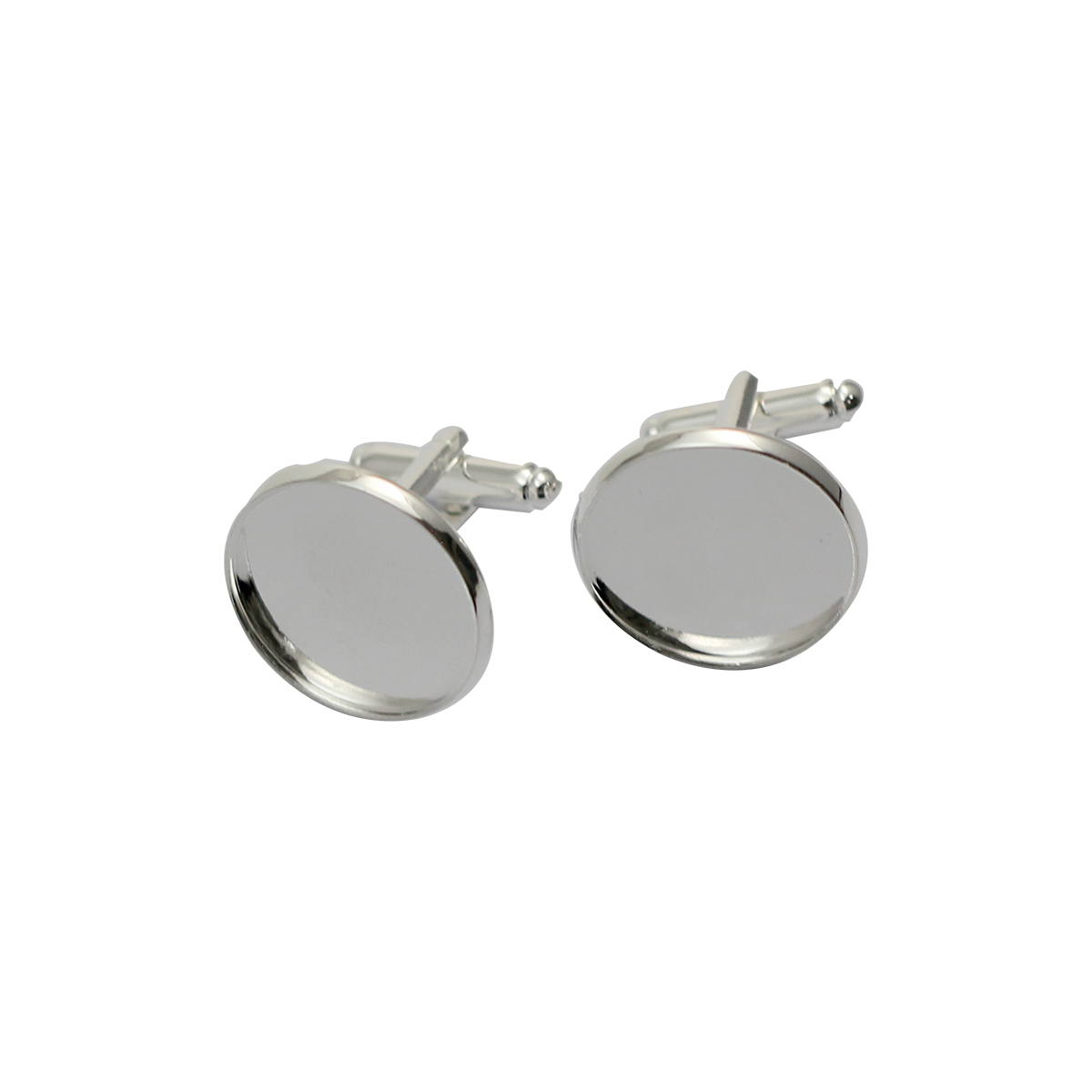 

Beadsnice Brass Silver Plated Cufflink Blanks Fit 20mm Bezel Sold by Lot (20pcs)