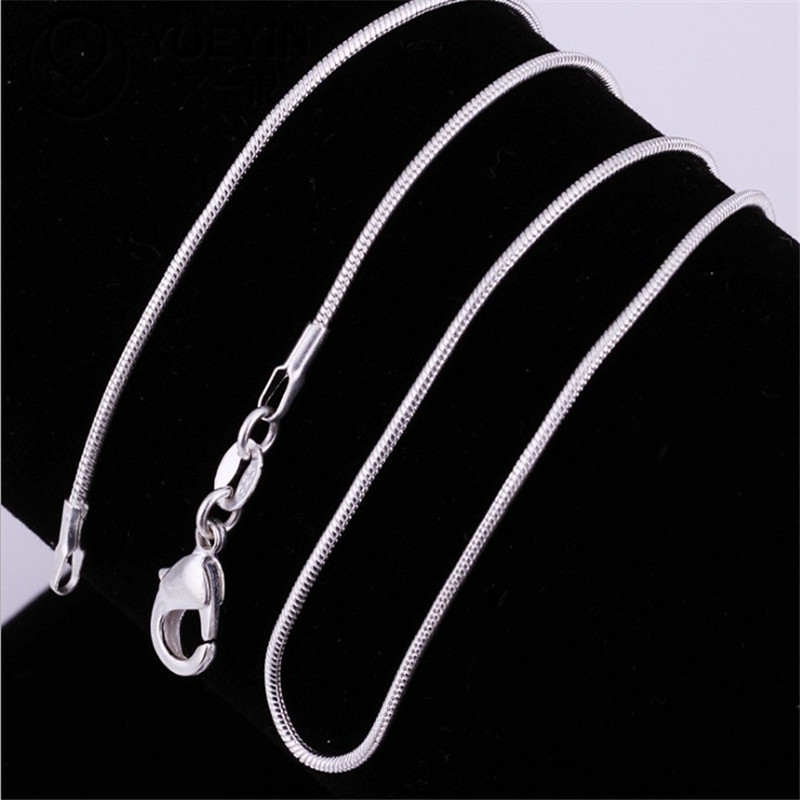 

Clavicle Chain, Auniquestyle Silver Plated 1MM Snake Chain Necklace 925 Stamped for Women Fashion Jewelry 16-24inch