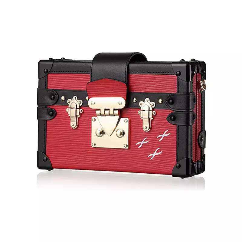 

Wholesale- Small Acrylic Purse 2017 Day Clutch Evening Purse Vintage Style Women Leather Handbag Designer Trunk Box Shoulder Bag