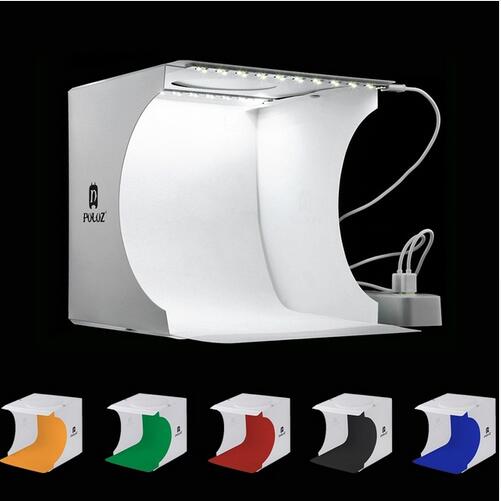 

Dual LED Panels Folding Portable Photo Video Box Lighting Studio Shooting Tent Box Kit Emart Diffuse light Photo Studio box Mini photo studi