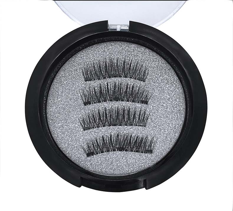 

Brand New Natural Long 3 Magnetic Lashes by Hand made high-grade Synthetic Fiber Hair False Eyelashes DHL Free