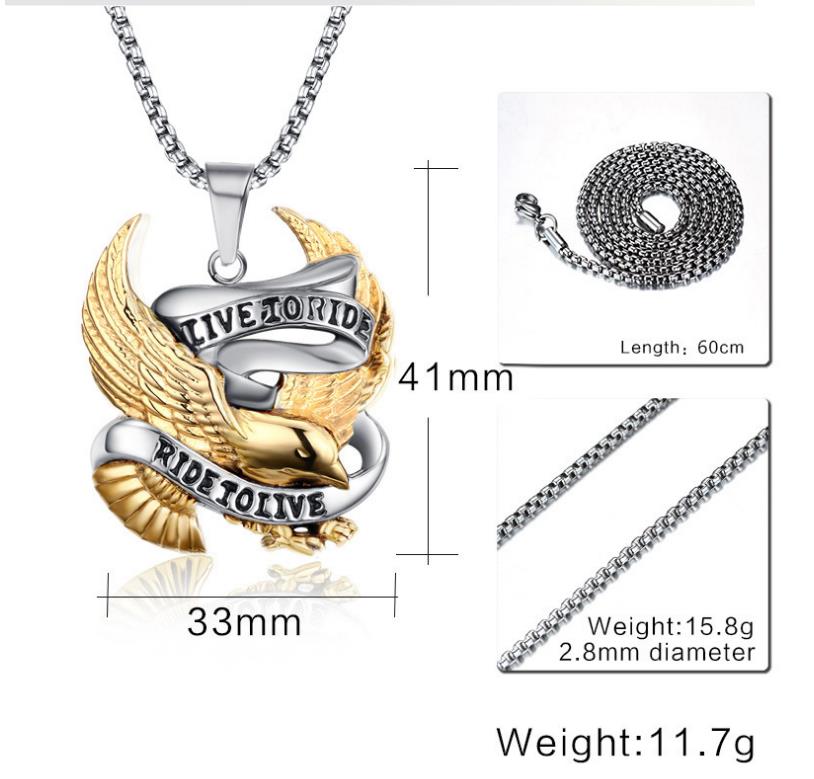 

New Punk Style 2018 eagle necklaces Fashion Hip Hop Club Jewelry Accessories Personality Fists Pendant mens necklace Choker Necklace eagle