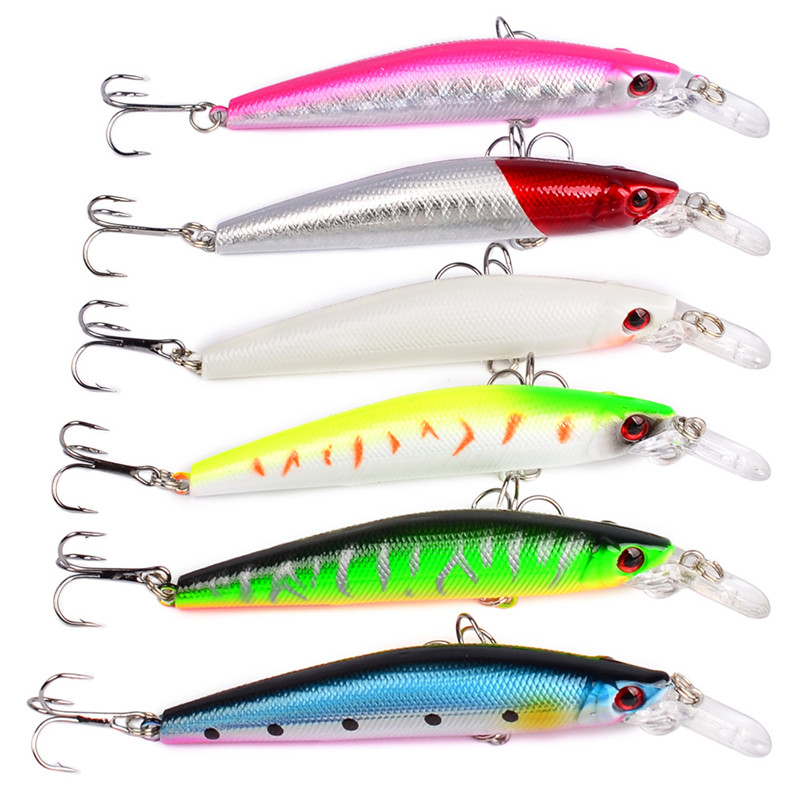 

2018 New Shallow Sinking Artificial Minnow Crankbait for Fly Fishing lure hooks 10.5cm 9.6g ABS plastic Laser hard Baits