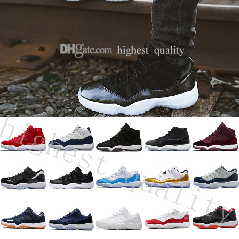 

New 11 GS Basketball Shoes Velvet Heiress Night Maroon Wine Red for mens High Quality Original Outdoor Sports Sneakers US 5.5-13 Eur 36-47, #25 high legeng blue