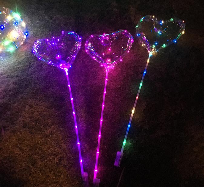 Valentine's Day gifts led heart bobo ball balloons night lights clear balloon flash air balloon for wedding decoratio SN1140-image-415289037