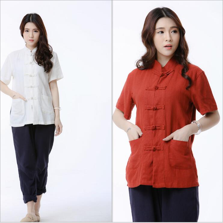 

Spring summer Autumn new style original Chinese style Traditonal Suits Top Comfortable Linen Jacket Broadcloth Short Sleeve Clothing, Blue