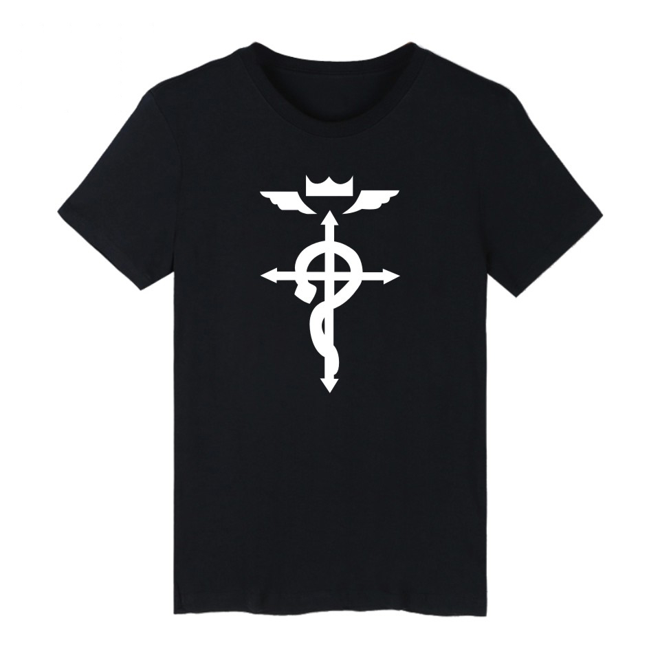 

Blackday Fullmetal Alchemist fitness T-shirt men tshirt Funny t shirts Anime Tee Shirt White T Shirt Summer brand Clothing 4XL