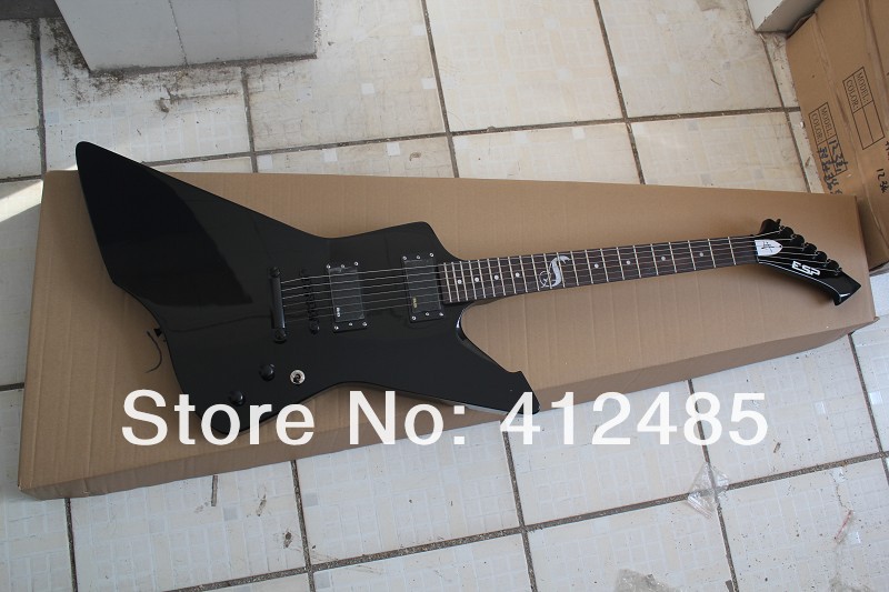Livraison gratuite Nouvelle arrivée Guitare à chaud Snakebyte James Hetfield 6 cordes Guitare électrique en noir personnalisé