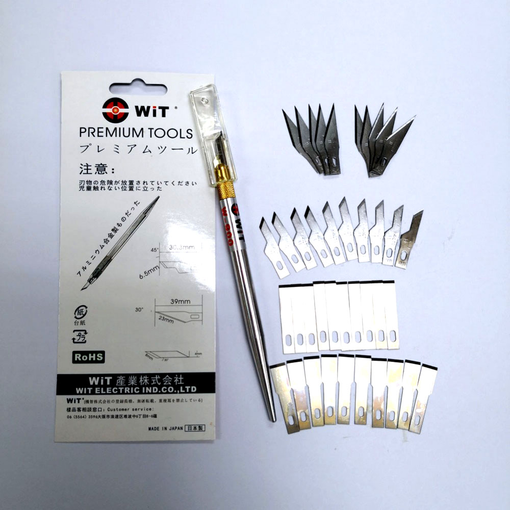 

W-900 Craft Knife Tools Kit for Art Handwork Repairing Cutting BGA Hobby Work Shoveling Glues Solder with 41 Blades of No.11 16 17 18