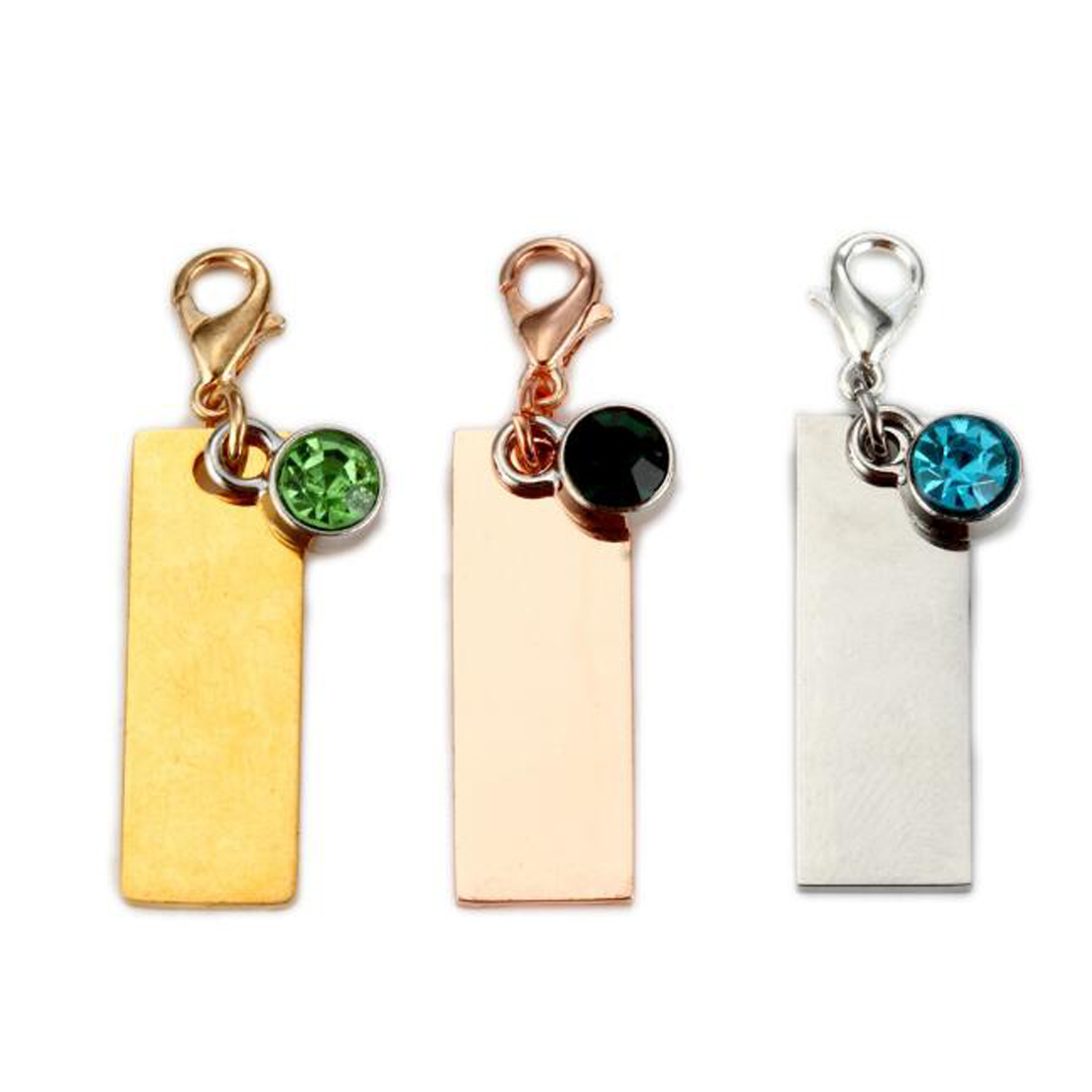 Customized Name Keychain - Personalized for Women Girls Kids - Custom Birthstone & Name Plate Name Bar stainless steel Silver gold rose gold-image-426529015