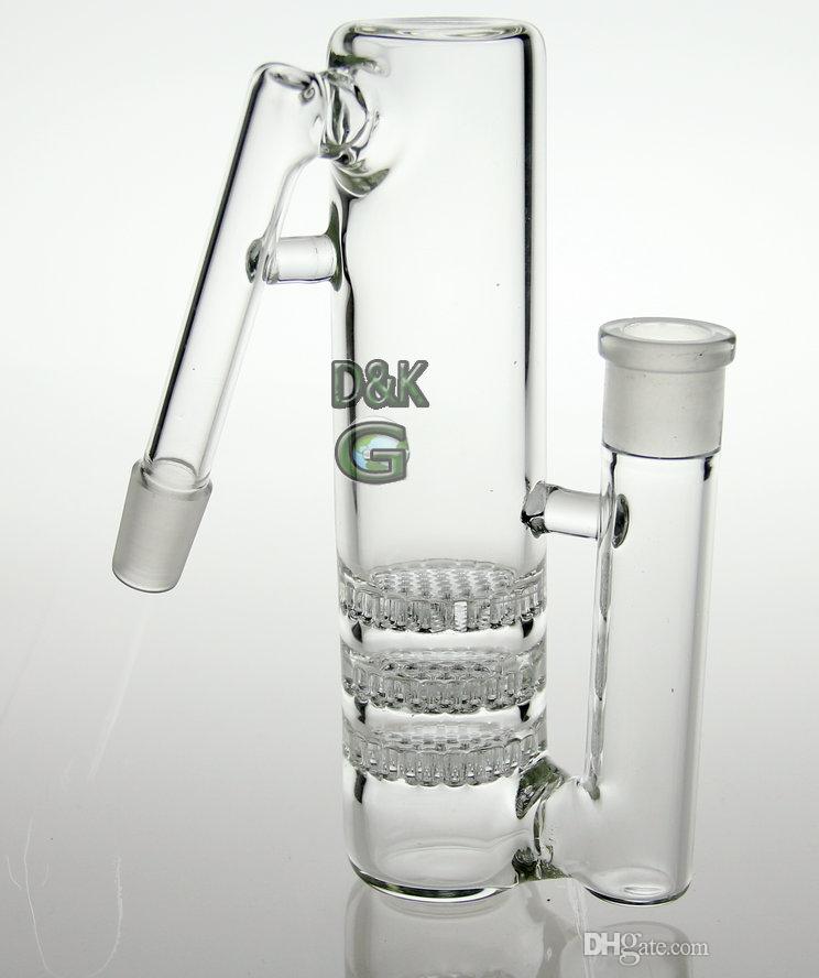 

New Glass Ash catcher three Disk Honeycomb glass bubbler cheaper glass bong