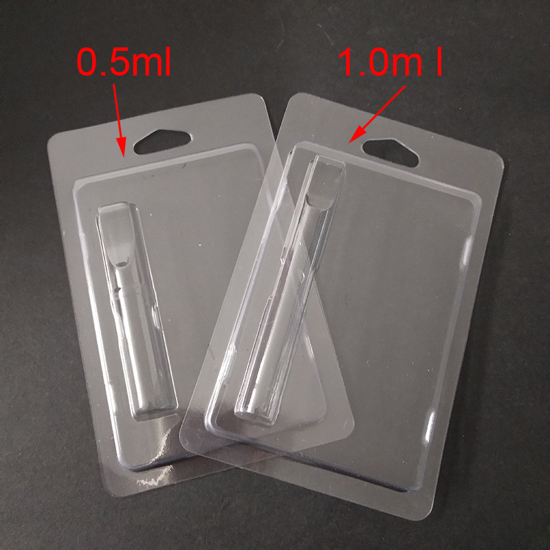 

Retail cartridge Packaging Plastic Clam Shell Blister Packing for 0.5ml/1ml Vape Cartridges 92A3 G2 th205 Vapor Packaging 510 Cart Packaging