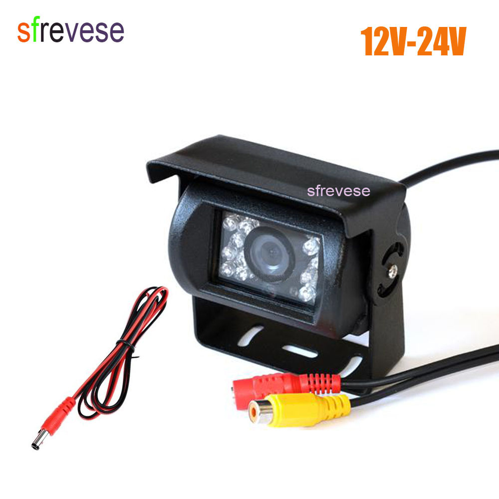 Caméra de recul et de stationnement pour voiture, Vision nocturne IR 12V-24V, 18 LED, pour Bus, camion, véhicule automobile, 10 pièces/lot