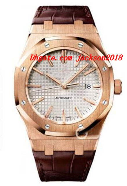 

Luxury Watches 18K ROSE GOLD 41MM 15400OR.OO.D002CR.01 NEW Automatic Men Fashion Watches Wristwatch, White