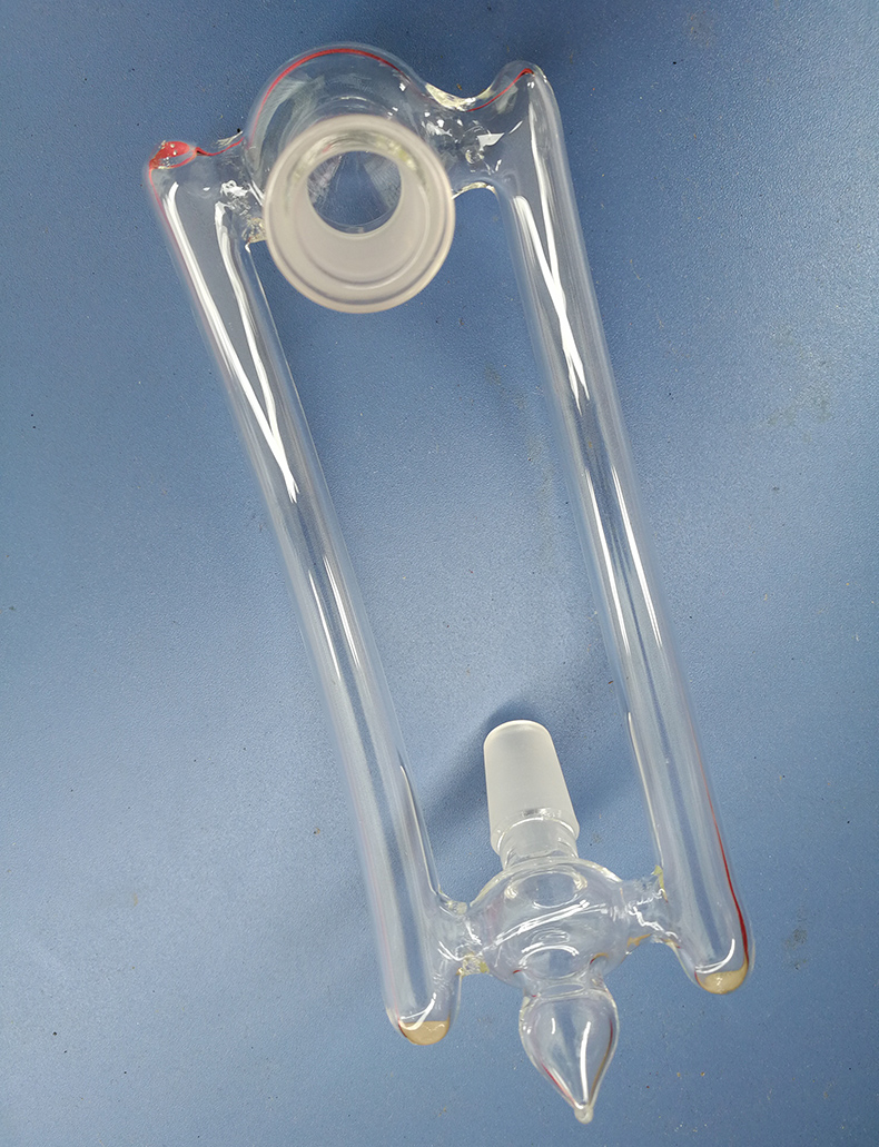 

Glass converter adapter double arm dropdown male female 14 mm or 18mm with 2 holes rooftop design double drop down for glass bong