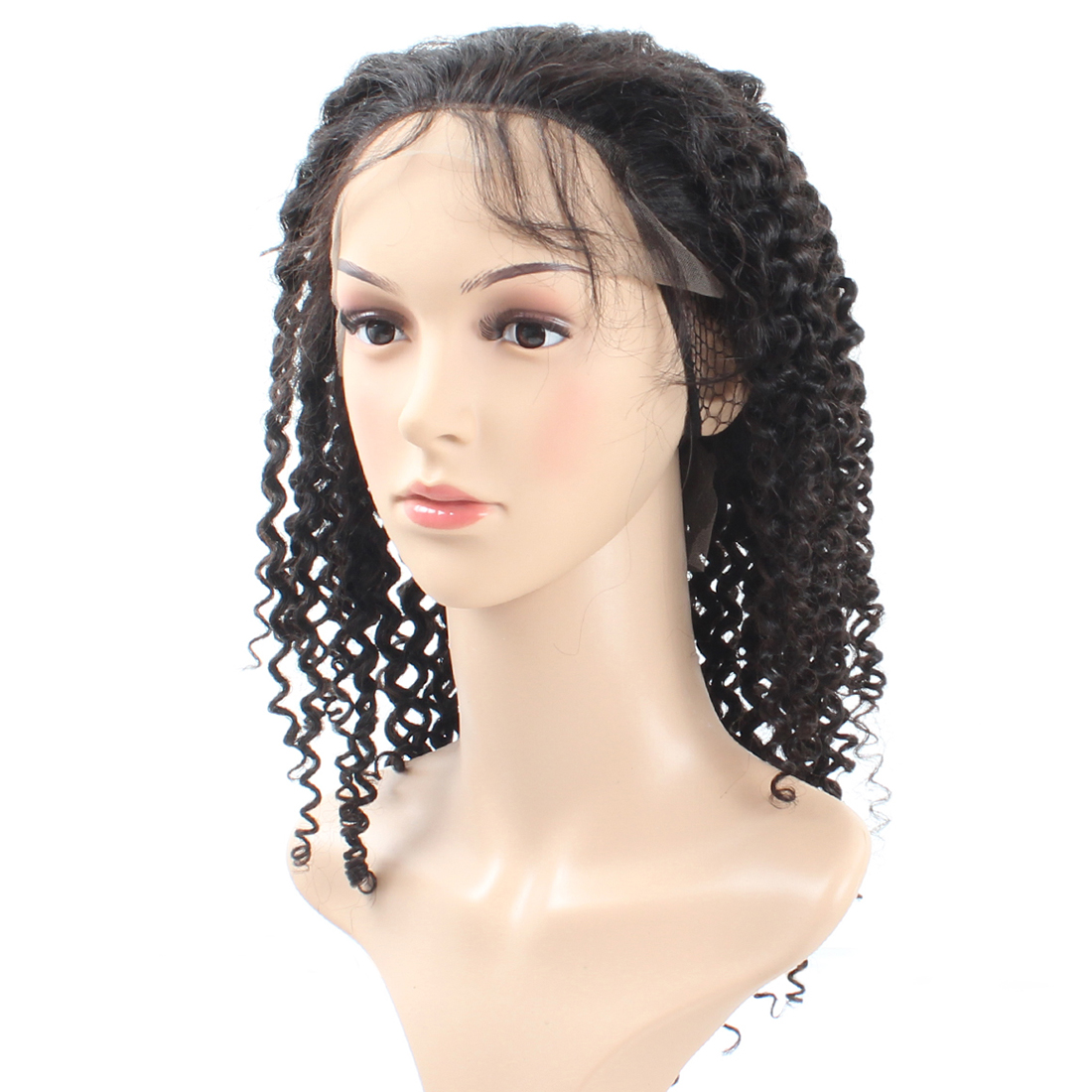 

Cheap 8A Popular Big Brazilian Curly Wave Lace Frontal Wigs Medium Size For African Americans Woman 10-30Inch Wholesale Price Free Shipping, Natural color