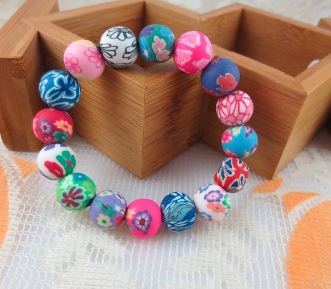 La nouvelle annonce mode perles d'argile polymère bracelets en pierre de lave livraison gratuite, vente en gros 20 pièces bracelets de perles boh