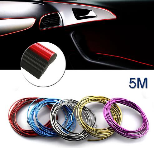 

Auto Car-Styling Strips Decorative Thread Trim Brand Sticker Case For Audi Opel Ford For Mazda Honda Kia VW Honda Hyundai Car-Styling, 5 metre