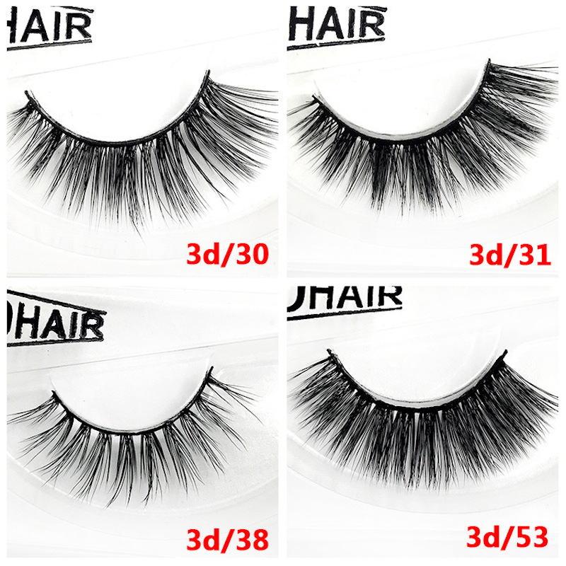 

12 styles Selling 1pair/lot 100% Real Siberian 3D Mink Full Strip False Eyelash Long Individual Eyelashes Mink Lashes Extension free DHL