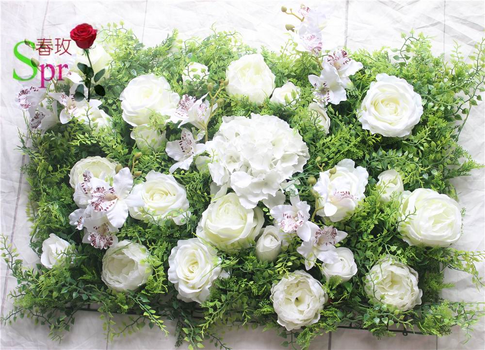 Acheter En Gros Livraison Gratuite Artificielle Rose Pivoine Hydrangea Fleur Mur De Mariage Toile De Fond Artificielle Panneau En Plastique De