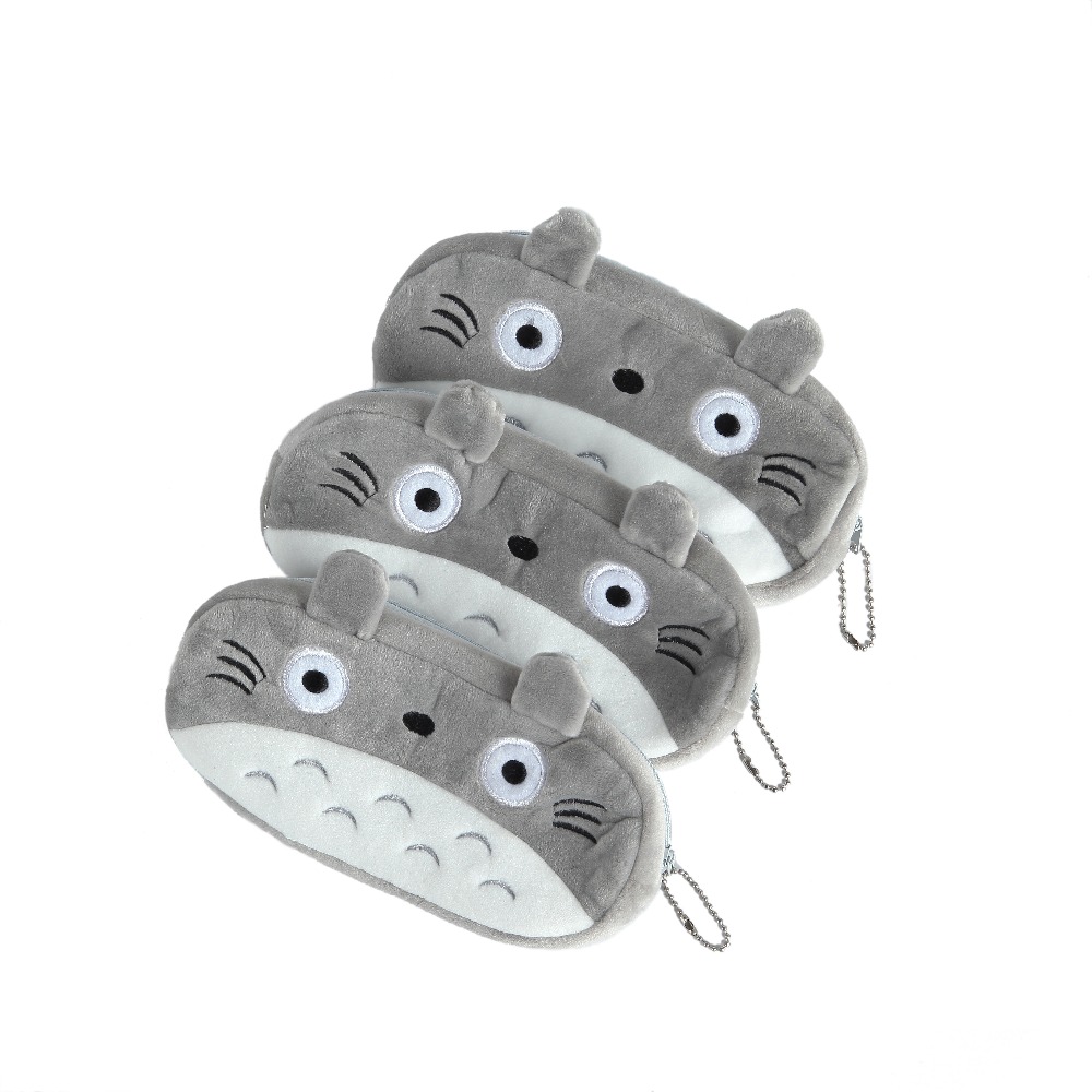 

15 pcs/lot Cartoon Totoro Style Plush Zipper Pencil Bags Cosmetic Bag Pouch Writing Supplies Office & School Supplies