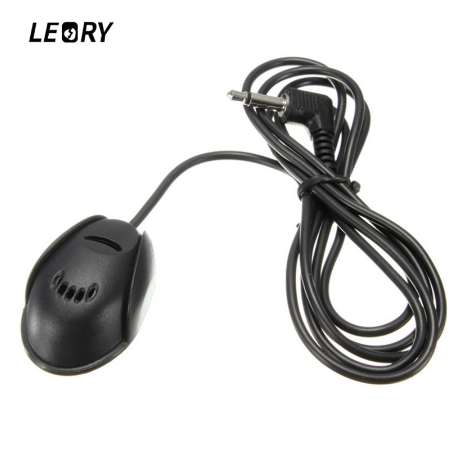 

LEORY Mini 3.5mm Wired External Car Microphone Mic For Car DVD Radio Stereo Player HeadUnits 1M Cable Black