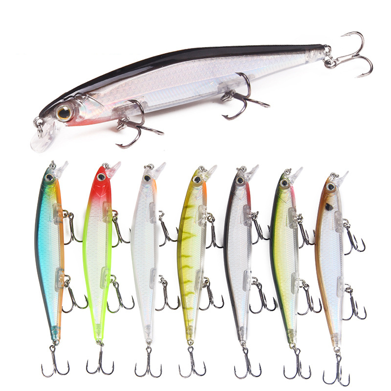 

Lifelike Fish Swing Diving Jerkbait 7colors 11cm 12.9g Freshwater Fishing Swimbaits 3 VMC Hooks hard bait