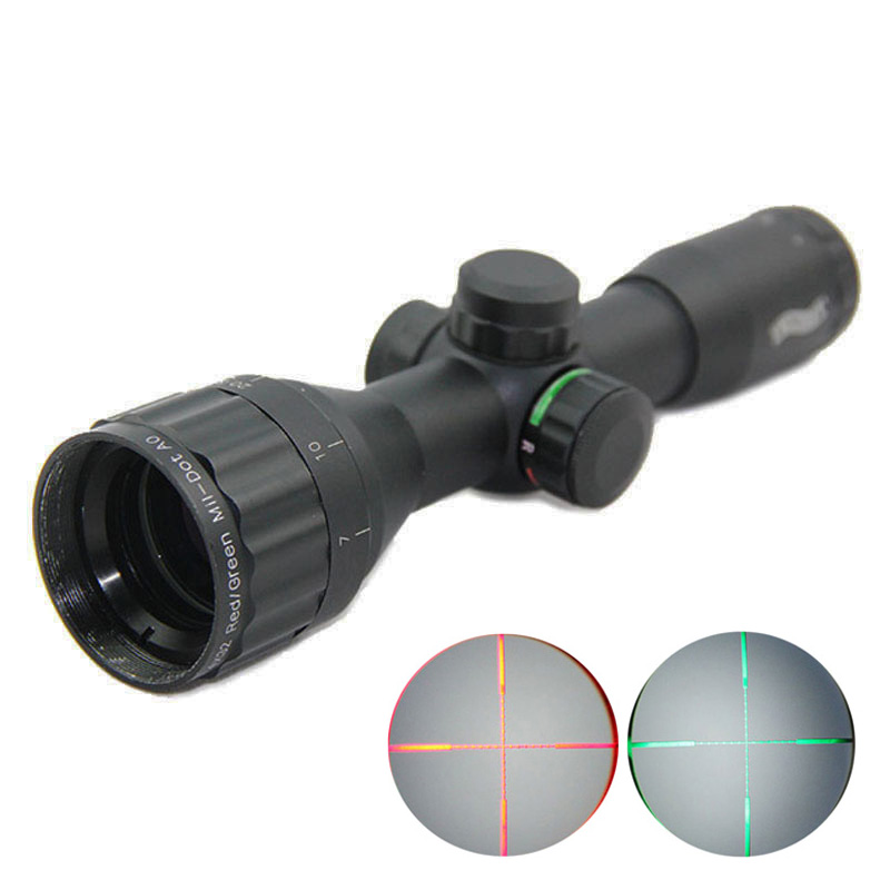 

Tactical 4X32 AOE Red and Green Illuminated Mil Dot Rifle Scope Hunting Multi Coating Optics Compact Scope