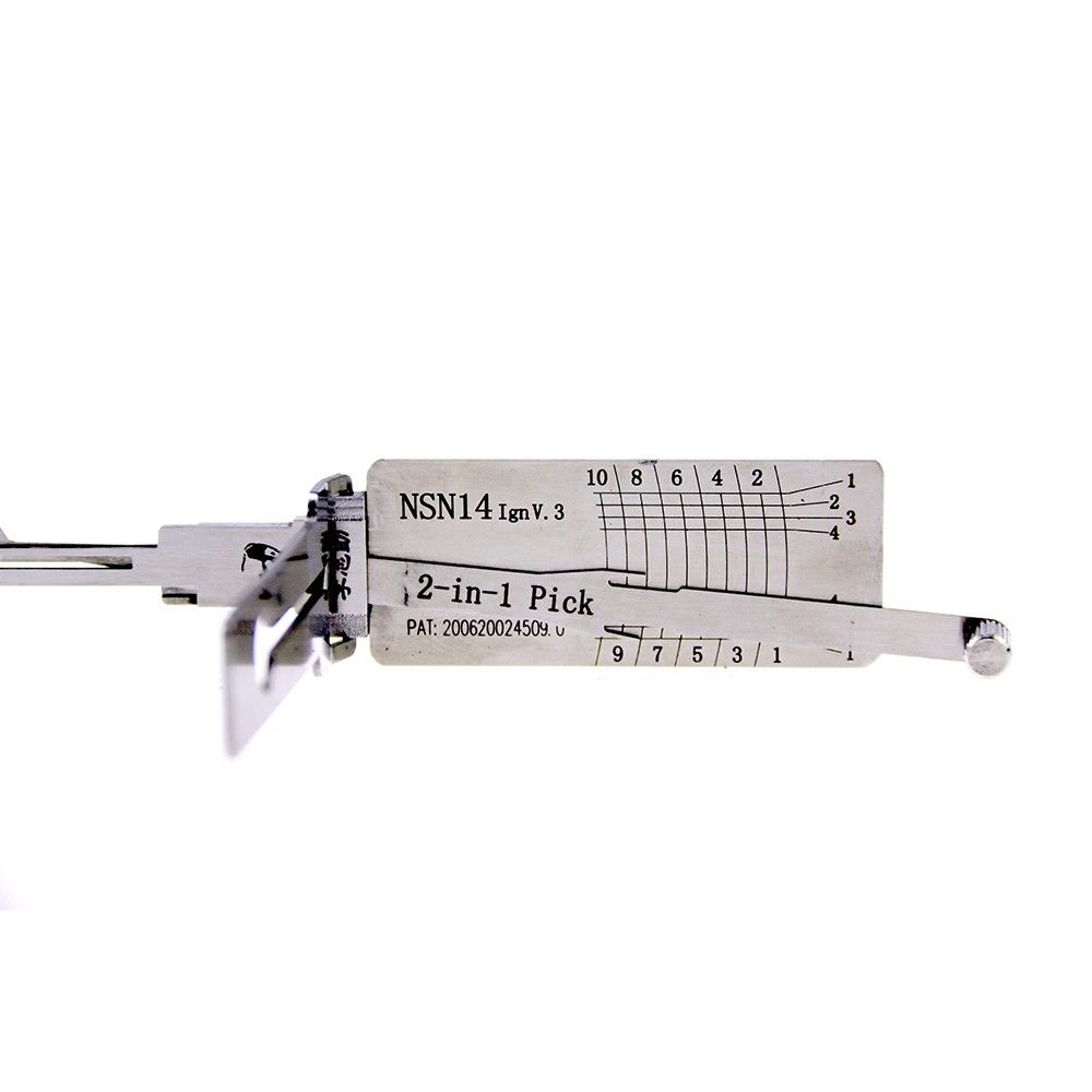 

Original LISHI 2 In 1 NSN14 V.3 Ign decoder and lock pick combination for Nissan Teana, Tiida, sunlight, Sylphy, X-Trail, Infinite