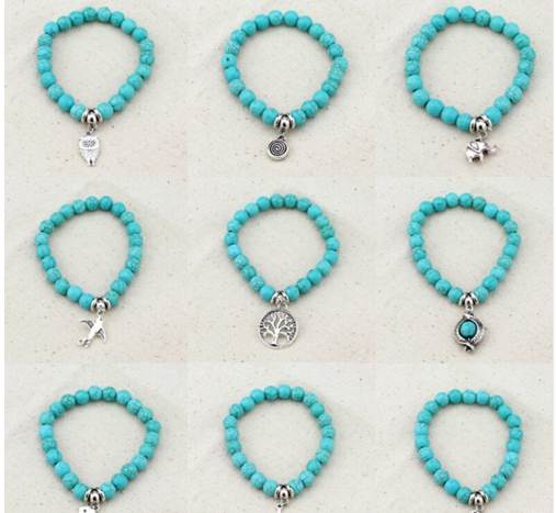 

LUBINGSHINE Vintage Boho Charm Bracelets Bangles Women Natural Stone Life Tree Elephant Owl Pendant Bead Bracelet Men Jewelry