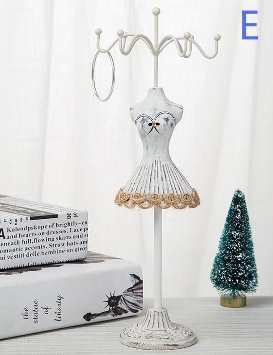 

Fashion 25CM 5style European Princess Model Decoration Earrings Display /Necklace Frame Creative Jewelry gift Female mannequin 1pc C550
