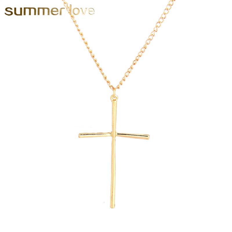 

New Fashion Cross Pendant Chian Necklace for Women Trendy Adjustable Size Jesus Pray Long Necklace Jewelry Gift