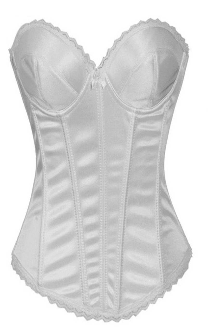 white corset bridal