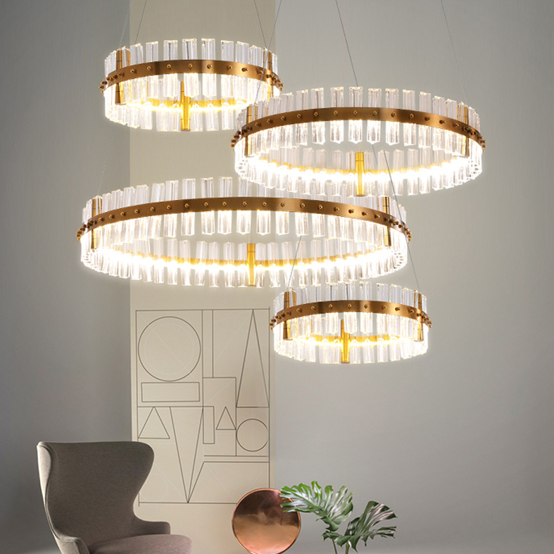 LED Lights Modern Crystal Chandelier European Style Round Shining Chandeliers Lights Fixture Luxury Home Indoor Lighting New Arrival-image-430001673
