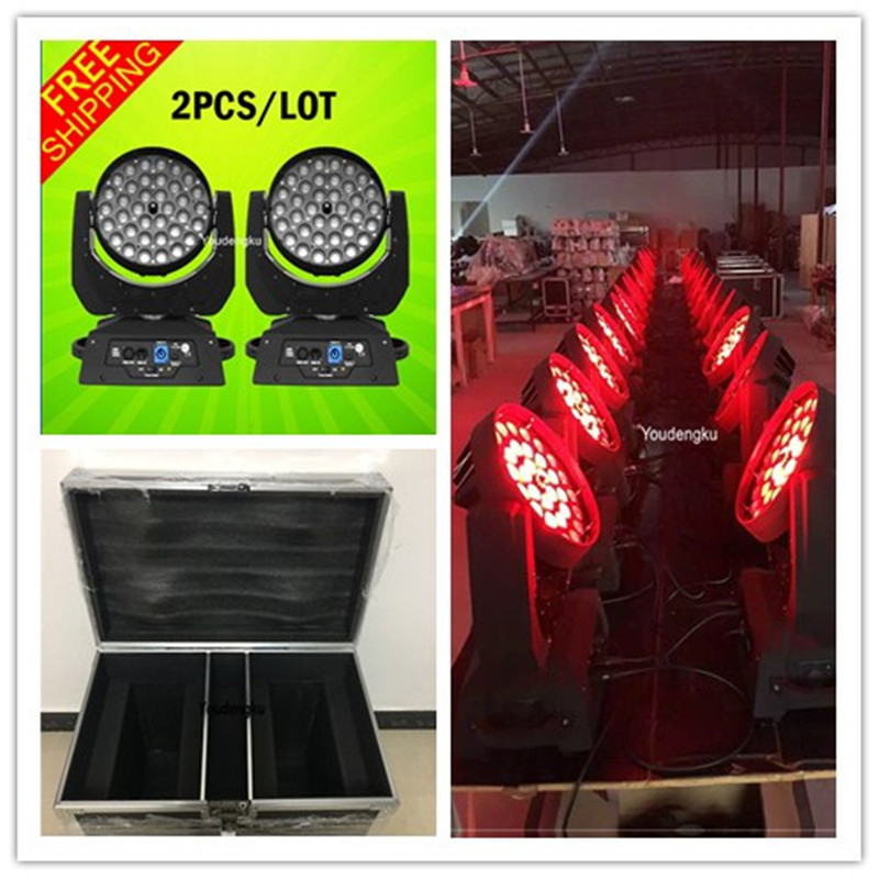 2 pieces with flightcase China mx512 rgbwa uv wash dmx zoom 6in1 led moving head wash 36x18w led zoom light-image-410825657