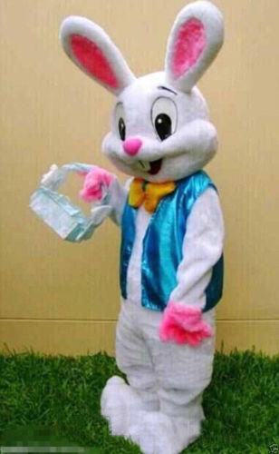 

2018 High quality Adults Easter Bunny Mascot Costume Cartoon Rabbit Fancy Dress Xmas New, As picture