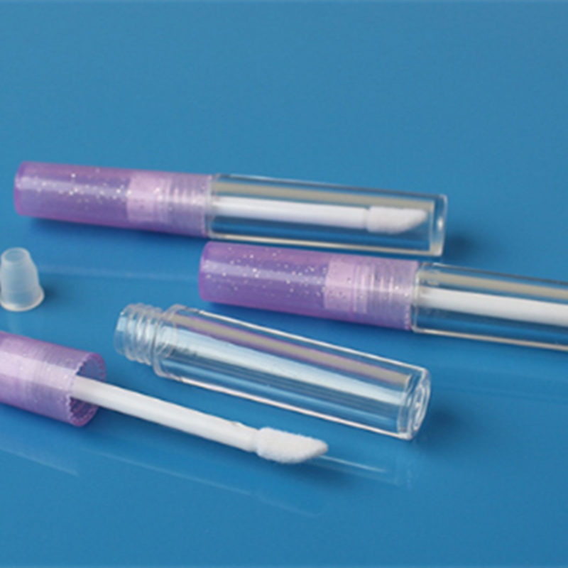 

1.3ml Clear Empty Plastic Lip Gloss Bottle, DIY Round Classic Liquid Lipstick Package, Small Lipgloss Sample Tube F401