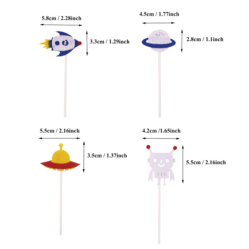 2019 Solar System Outer Space Party Decorations Baby Shower Kids Boy Birthday Party Supplies Cupcake Toppers Felt Bunting Banner From Suozhi1992