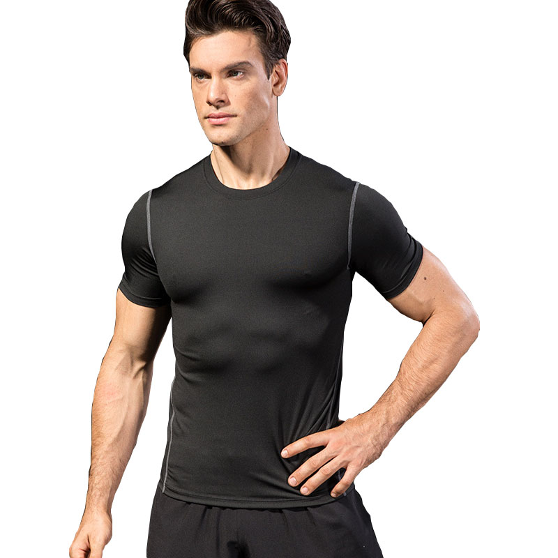 

Men Quick Dry Compression Men' Short Sleeve T-Shirts Running Shirt Fitness Tight Tennis Soccer Jersey Gym Demix Sportswear, Green