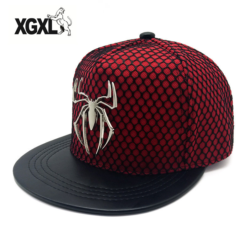 

XGXL New brand metal Big Spider Baseball Cap Men Snapback Cap Hip hop HatsSports Caps Sun Hat, Black