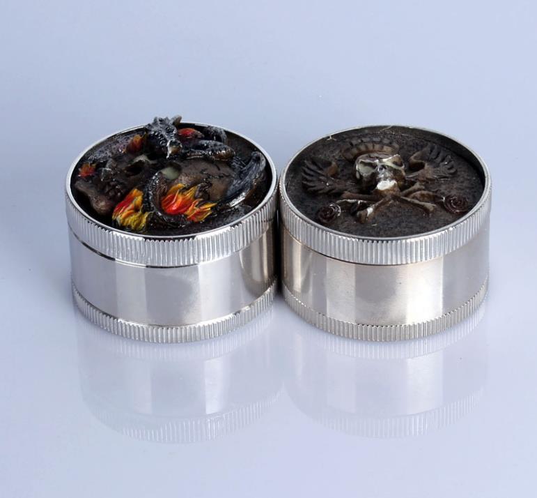 

New resin coating 50mm3 layer zinc alloy relief grinder portable male smoking set